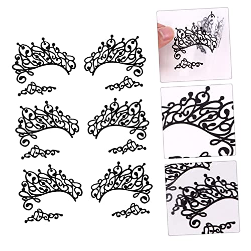 NULYLU 3paare Schwarze Stoff Augen Tattoos Drama Make-up Eyeliner Aufkleber Temporäre Augen Sticker Wasserfest Schwarz von NULYLU