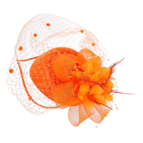 NULYLU Fascinator Kopfbedeckung Mit Netzkopf Und Blumenmuster Für Braut Und Mädchen, Fascinator Clip, Fascinator Clip Für Teeparty, Fascinator Haarnadel Für Frauen, Braut Fascinator von NULYLU