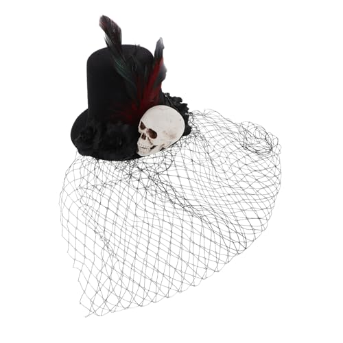 NULYLU Fascinator-hut Mit Schwarzem Schleier Und Blumen Dekor Mini-teeparty-kopfbedeckung Haarschmuck Aus Netzgewebe Für Damen von NULYLU