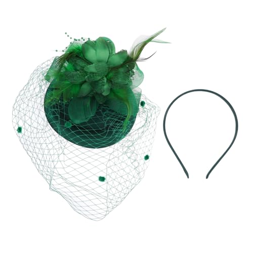 NULYLU Faszinator Netzhairschmuck Fascinator Vintage Stil Kopfschmuck Für Hochzeitsgäste Bankette Partys von NULYLU