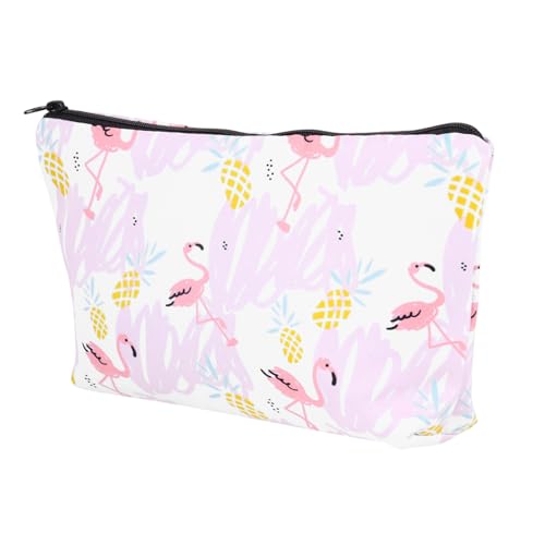 NULYLU Flamingo Kosmetiktasche Damen Makeup Aufbewahrungstasche Leicht Tragbar Für Reisen Outdoor Makeup Storage Bag Handliche Kulturtasche Mit Schönem Muster von NULYLU