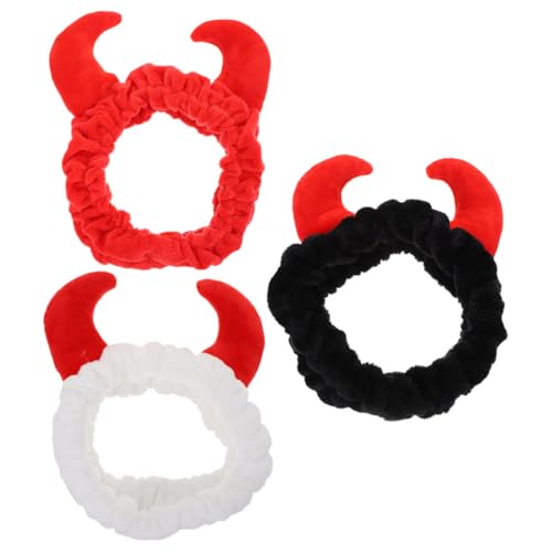 NULYLU 3stücke Wiederverwendbare Haarbänder Für Hautpflege Horn-haarreifen Für Gesichtsreinigung Und Make-up Anwendung von NULYLU