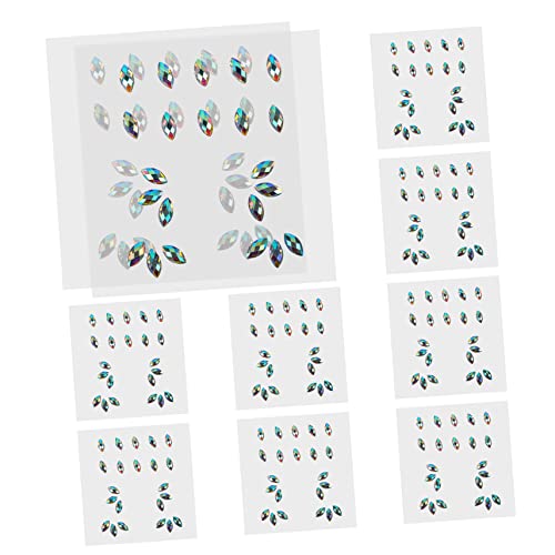 NULYLU Gesicht Diamant Aufkleber Strasssteine Zum Aufkleben Körperschmuck Körpersteine Für Make-up Körperaufkleber von NULYLU
