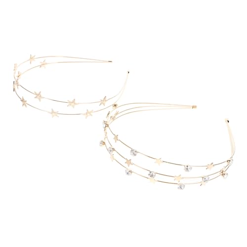 NULYLU 2stücke Teiliges Stirnband Für Damen Mit Sternen-design Brautschmuck Für Hochzeiten Formelle Anlässe Und Geburtstagsfeiern Für Teenager Und Damen Stabil Und Leicht von NULYLU