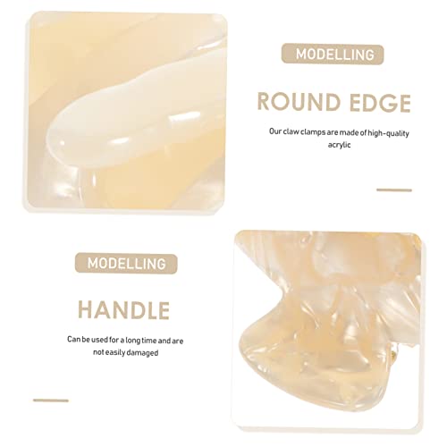 NULYLU Haarklammer Großer Acetat Haarkralle mit Rutsch Zähnen für Dickes und Dünnes Haar Damen Haarclip Vielseitig für Alltag Party Reise Geeignet Stilvolles Weiß von NULYLU