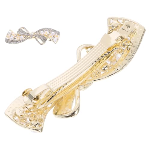 NULYLU Haarspange Mit Strassperlen Und Kleine Haarspange Aus Metall Für Damen Und Mädchen Süßer Haarschmuck Mit Perlen Und Strass Für Verschiedene Anlässe von NULYLU