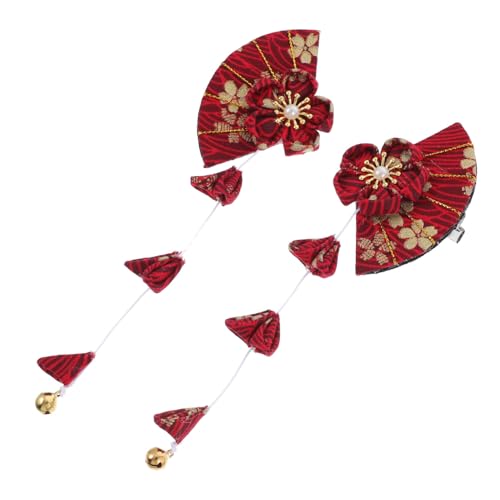 NULYLU Japanische Haarspange in Fächerform Quastenanhänger Als Kopfschmuck Für Frauen Modisches Haar-accessoire Für Feiern Und Anlässe von NULYLU