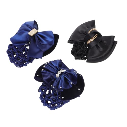 NULYLU 3stücke Damen Haarnetz Mit Schleifen-design Elegantes Haarschmuck Für Professionelle Anlässe Sanft Zum Haar Für Frisuren Im Pflege Und Hotelbereich von NULYLU