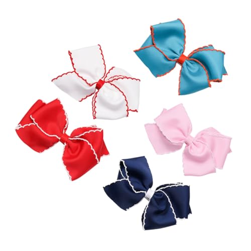 NULYLU 5 Stück Haarschleifen Für Mädchen Süße Haarclips Mit Bunten Schleifen Haarschmuck Für Kinder Für Kleine Mädchen Von 4-8n Für Jeden Anlass Und Alltag von NULYLU
