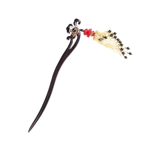 NULYLU Haarstab Mit Blumen Und Quaste Design Für Frauen Und Mädchen Vintage Haarschmuck Für Hochzeit Kostümparty Und Fotografie Robust Und Langlebig von NULYLU