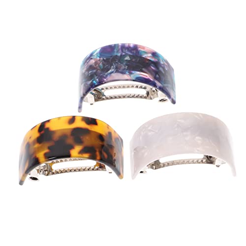 NULYLU 3stücke Haarspangen Weiß Halbkreis-clips Haarnadeln Damen-kopfschmuck Haar-accessoires Leichte Angenehme Trageoptik Sternenhimmel-muster Für Partys Tanzen Anlässe von NULYLU