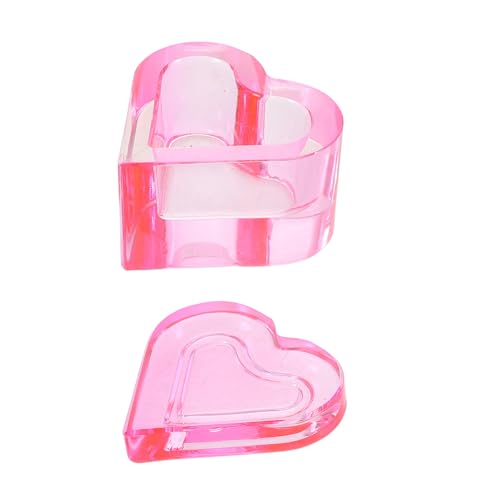 NULYLU Herzförmige Glas-nagel-dappenschale Transparente Kristall-nagelschale Für Nagelkunstbedarf Nagelflüssigkeitshalter Werkzeug-organizer Langlebiges Kristallglas von NULYLU