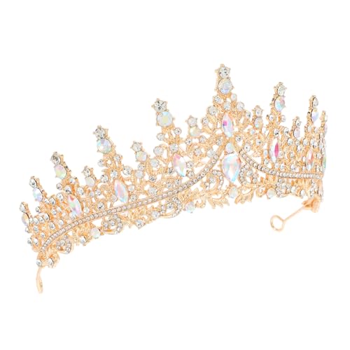NULYLU Hochzeit Tiara Krone Damen Barocke Kristallkrone Strasssteinen Eleganter Haarschmuck für Braut Partys Abschlussbälle und Besondere Anlässe von NULYLU