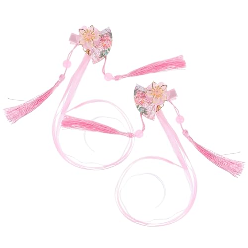 NULYLU 2stücke Fächer Haarschmuck Mit Blumen Und Quasten Japanische Haarclips Für Frauen Dekorative Haarklammern Für Besondere Anlässe Und Alltag von NULYLU
