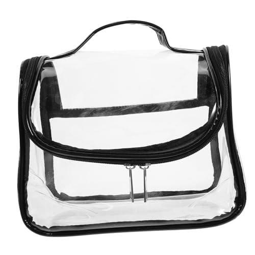 NULYLU Kosmetiktasche Für Frauen Tragbare wasserdichte Make-up-Organizer Tasche Mit Handgriff Leichte Toilettentasche Mit Großem Fassungsvermögen Für Reise Und Alltag Transparentes PVC-de von NULYLU