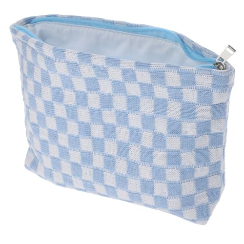 NULYLU Kosmetiktasche Mit Gittermuster Make-up-Tasche Organizer-Tasche Für Reise Und Alltag Aus Robustem Material Viel Stauraum Für Kosmetika Und Utensilien von NULYLU