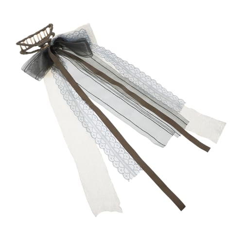 NULYLU Elegante Haarschleife Aus Netzstoff Leichte Haarspange Für Mädchen Modische Haarklammer Mit Spitzen-detail Vielseitig Einsetzbar Für Alltag Hochzeiten Und Partys von NULYLU