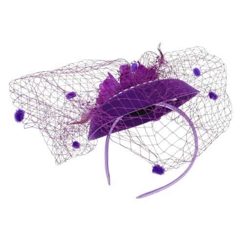 NULYLU Mini Fascinator Hut Mit Perlen Und Federn Elegante Haarclips Für Hochzeiten Teepartys Und Besondere Anlässe Leicht Und Bequem Idealer Haarschmuck Für Damen von NULYLU