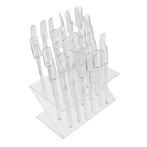 NULYLU 32löcher Nail Polish Display Stand Mit Löchern Stabiler Und Langlebiger Kunststoff Organizer Für Nagellack Nagelproben Und Nail Charms Wandmontage Design Für Effektive von NULYLU