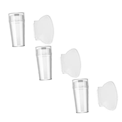 NULYLU Nagelstempel Mit Schaber Transparente Silikondichtungen Nailart-stempel Silikonstempel Nailart-werkzeuge Für Verschiedene Designs Und Nägel von NULYLU