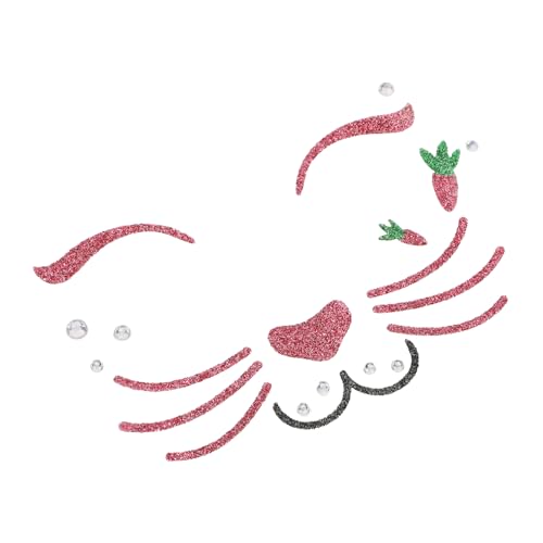 NULYLU Osteraufkleber Für Gesicht Süße Hasen-gesichtsaufkleber Temporäre Make-up-aufkleber Glitzer-kaninchen-körper-aufkleber Party-dekorationen von NULYLU