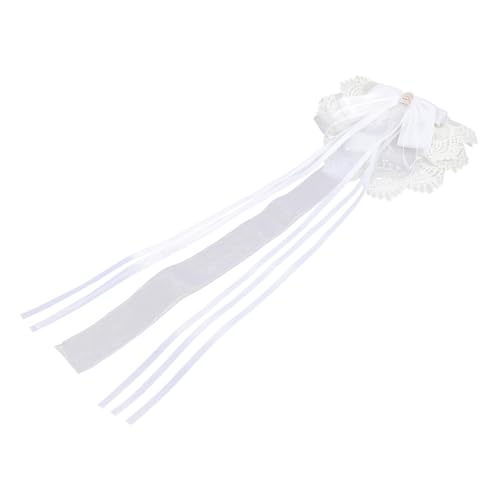 NULYLU Oversize Haarschleifen Haarspange Weiß mit Spitze Lolita Haarclip Haarhalter Haarschmuck Damen Party Styling Zubehör von NULYLU