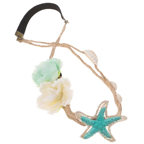NULYLU Perlenbesetztes Seestern Kopfschmuck Haarschmuck für Urlaub Strand Hochzeit Party Damen und Mädchen Natürliches Design Hautfreundlich und Langlebig Vielseitig Einsetzbar von NULYLU