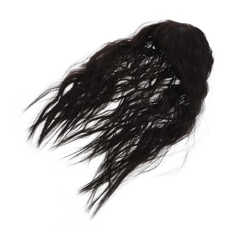 NULYLU Perückenstück Haarpflaster Frauenperücken Kurzes Haar Menschliche Haarverlängerung Haarverlängerung Frauen Perücke Lustige Perücken Falsche Haare Schwarz Hochtemperaturdraht von NULYLU