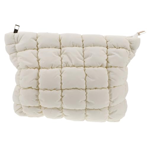 NULYLU Ästhetische Reise-Make-up-Tasche -Kosmetik-Organizer Make-up-Pinsel-Tasche Tragbare Kulturtasche Für Frauen Mit Raster-Layout Für Ordnung Leicht Zu Tragen Daunenmaterial Für von NULYLU