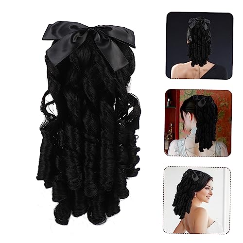 NULYLU Retro Curly Fake Ponytail Cosplay Haarteil Natürliches Aussehen Leichtes Performance Wig Für Damen Festliche Anlässe von NULYLU