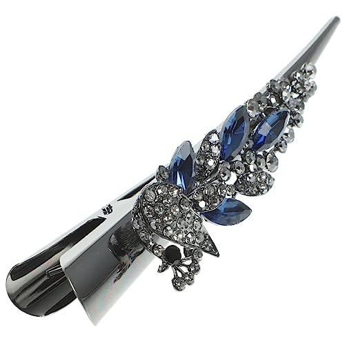 NULYLU Retro Strass Haarnadeln Entenschnabel Haarspangen Für Frauen Große Alligator Haarspangen Funkelnde Alligator Haarspangen Große Haarspangen Frauen Haarspangen Alligator von NULYLU