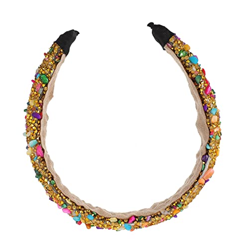 NULYLU Natürlicher Kristallstein Haarreif Mit Strass Für Braut Elegantes Haaraccessoire Für Hochzeiten Partys Und Besondere Anlässe Hochwertiger Haarschmuck Für Damen von NULYLU