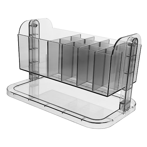 NULYLU Drehbarer Makeup Pinselhalter Transparente Kosmetikbox Für Schreibtisch Stabiler Organizer Für Makeup Und Bürobedarf Für Schlafzimmer Und Arbeitszimmer von NULYLU