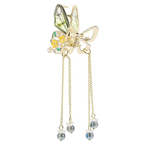 NULYLU Butterfly Hair Clip Für Damen Wasserfeste Claw Barrette Mit Dekorativem Design Für Alltag Party Und Friseurbedarf Robuste Und Langlebige Haarklammer Leuchtendem Mit Quaste von NULYLU