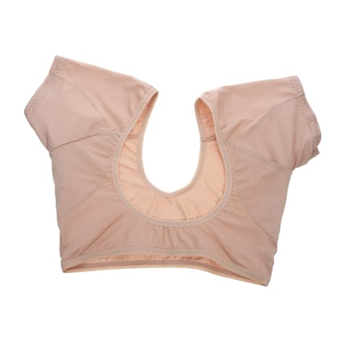 NULYLU Schweißabsorbierende Wattepads unter den Achseln Schweißpads für die Achseln Achselschweißweste Mädchen sportbekleidung Achselschweiß-Pad laufweste Achselschweiß kurze Weste Khaki von NULYLU