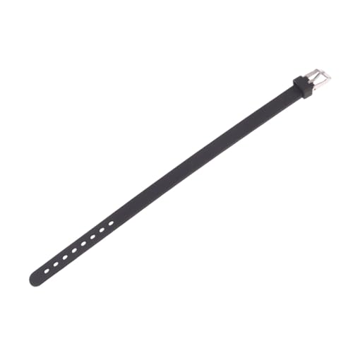 NULYLU Silikon Armband Schwarz Strapazierfähiges Verstellbares Gummiband für Jungen und Mädchen Schlichtes Einfarbiges Silikon Wristband für Partygeschenke und Gruppenspiele von NULYLU