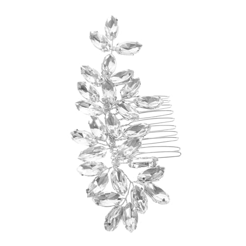 NULYLU Sparkly Rhinestone Haarkamm Für Hochzeiten Und Partys Eleganter Brautschmuck Metallischer Haarkamm Mit Strasssteinen Perfektes Accessoire Für Bräute Und Brautjungfern von NULYLU