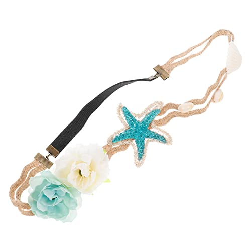 NULYLU Strand Shell Stirnband Mit Blumen Seestern Und Muschel Design Haarband Für Damen Kopfumfang Bequemes Tragen Hochzeit Partylooks von NULYLU