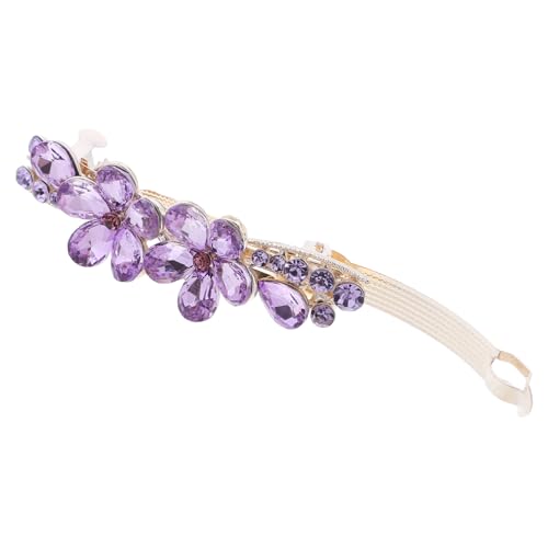 NULYLU Strass-haarspange Glitzernd Blumenspange Für Hochzeit Metallspange Leicht Zu Tragen Für Formelle Anlässe von NULYLU