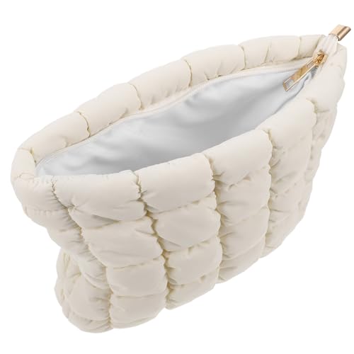 NULYLU Kosmetiktasche Mit Gitterdesign Organizer Für Make-up Kulturbeutel Aus Daunenmaterial Tragbar Für Reisen Und Täglichen Gebrauch Geeignet Für Frauen Und Kleine Gegenstände von NULYLU