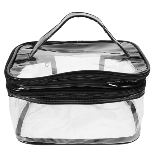 NULYLU Transparentes Kosmetik-Organizer Doppelter Große Tragbare Reisetasche Für Make-up Und Toilettenartikel Für Frauen Und Reisen Große Kapazität Praktisch Und Strapazierfähig von NULYLU