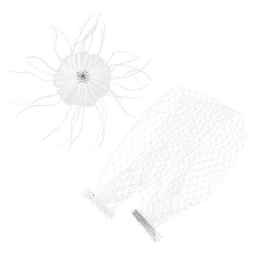 NULYLU Braut Fascinator Clip Mit Federn Eleganter Haarschmuck Für Hochzeiten Und Teepartys Vintage Haarschmuck Für Damen Leichtes Accessoire Für Besondere Anlässe von NULYLU