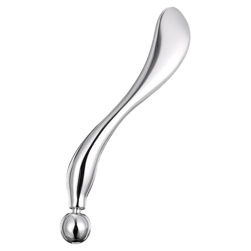 NULYLU Zinklegierung Augencreme Löffel Augenmassagegerät für Müde Augen Fördert die Durchblutung Wiederverwendbares Beauty Tool Silber von NULYLU