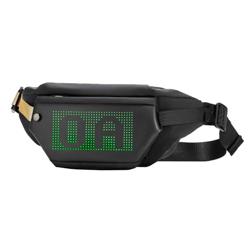 LED Sling Bag Mit Display, Wasserabweisend, Mehrere Fächer, Programmierbar, Fanny Pack Für Herren Und Damen - Anpassbares Kunst Design, Verstellbare Schulterriemen, Ideal Für von NUMNBE