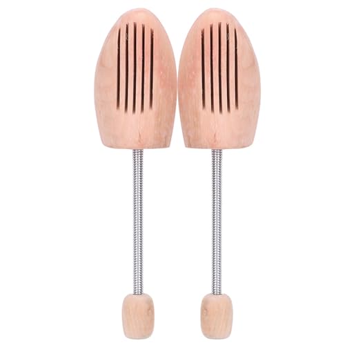 NUMNBE 2PCS HOLZ ANTI-VERFORMUNGS- UND ANTI-FALTEN-SCHUHBAUM MIT FEDERSÄULE FÜR DAMEN UND HERREN (45 46) von NUMNBE
