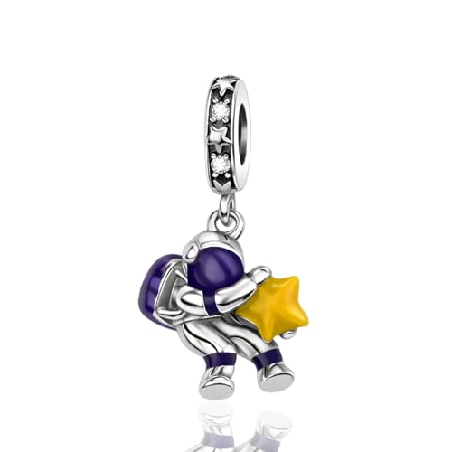 NUNUYAYA Frauen Armband Charme 925 Sterling Silber Astronauts Picking Stars passend für Armband Halskette,Charm Anhänger für Europäischen Armbänder für Frauen Mädchen NUNUYAYA Frauen Armband Charme 925 Sterling Silber Astronauts Picking Stars passend für Armband Halskette,Charm Anhänger für Europäischen Armbänder für Frauen Mädchen von NUNUYAYA