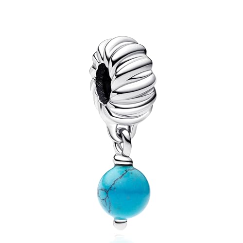 NUNUYAYA Frauen Armband Charme 925 Sterling Silber Blue Round Stone passend für Armband Halskette,Charm Anhänger für Europäischen Armbänder für Frauen Mädchen NUNUYAYA Frauen Armband Charme 925 Sterling Silber Blue Round Stone passend für Armband Halskette,Charm Anhänger für Europäischen Armbänder für Frauen Mädchen von NUNUYAYA