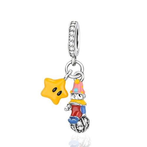 NUNUYAYA Frauen Armband Charme 925 Sterling Silber Colorful Joker passend für Armband Halskette,Charm Anhänger für Europäischen Armbänder für Frauen Mädchen von NUNUYAYA
