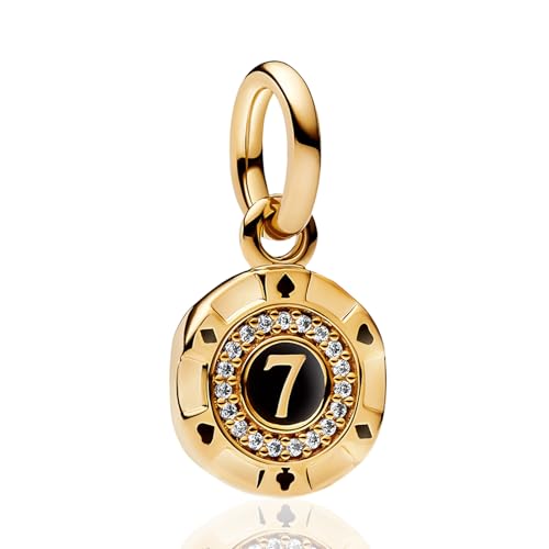 NUNUYAYA Frauen Armband Charme 925 Sterling Silber Gold Seven passend für Armband Halskette,Charm Anhänger für Europäischen Armbänder für Frauen Mädchen NUNUYAYA Frauen Armband Charme 925 Sterling Silber Gold Seven passend für Armband Halskette,Charm Anhänger für Europäischen Armbänder für Frauen Mädchen von NUNUYAYA