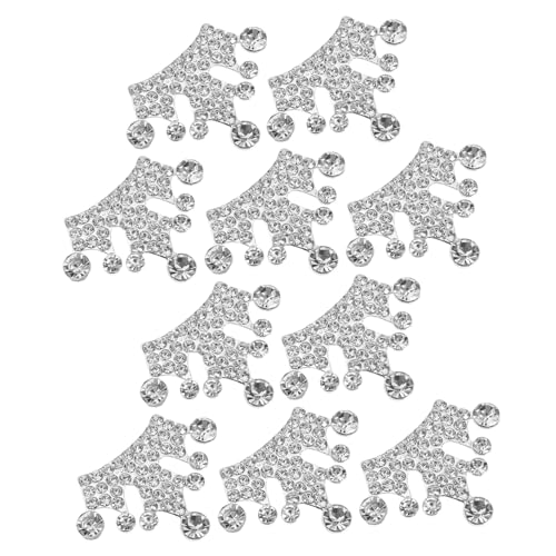 NUOBESTY 1 Satz Diy Haarschmuck Krone Haarnadeln Kristall Für Hochzeiten Und Feiern Dekoration Für Haarschmuck Und Bastelprojekte 10 Stück von NUOBESTY